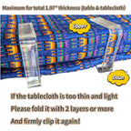24 Pieces Clear Tablecloth Clips, Durable Plastic Table Cover Holders, Windproof Transparent Clamps for Securing Tablecloths Indoor Outdoor Party, Wedding, Christmas Event, Picnic, Camping (24, Large)