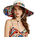 Women'S Foldable Floppy Sun Hats Reversible Vacation Beach Cap Summer Wide Brim Upf 50+ Travel Fishing Bucket Hat