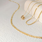 OGD Layered CZ Rondelle Pendant Necklaces for Women, 14K Gold Plated Trendy Mariner Chain Dainty Circle Rondelle Pendant Choker Necklace for Women Two-Toned Cubic Zirconia Gold Necklace