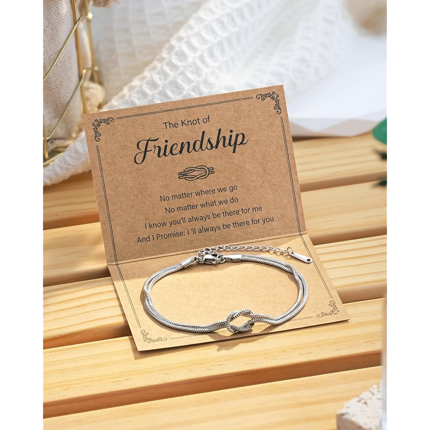 Tarsus Love Knot Friendship Bracelets, Best Friend Mothers Day Birthday Galentines Valentines Christmas Jewelry Friendship Gifts for Women Bff Bestie