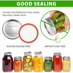 EWPJDK 56PCS Canning Lids with Rings For Mason Regular Mouth, Jars Lids With Rings/Bands Mason Jars For Canning Food Fruits DIY Food Grade Material(70mm, 28Lids + 28Rings for Regular Mouth Jar)