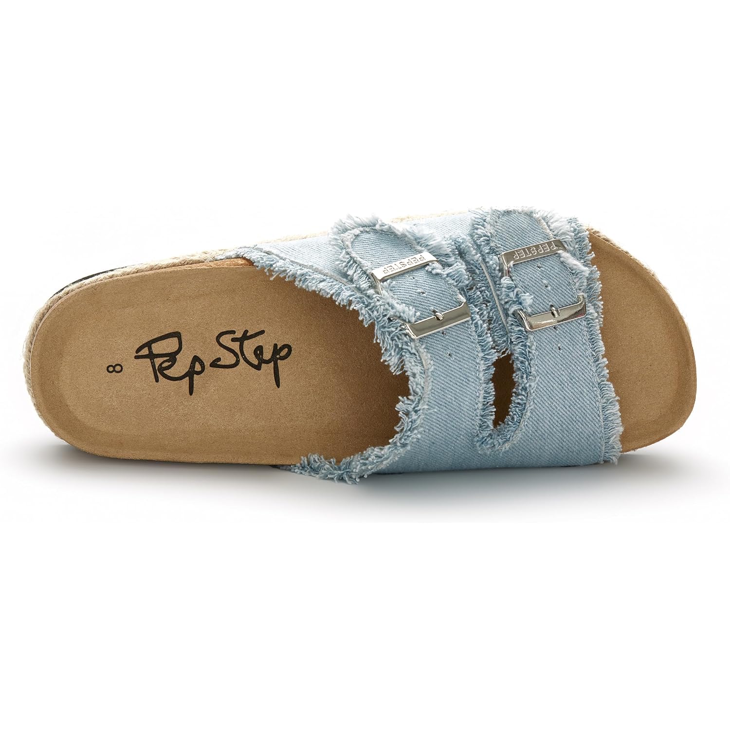 Pepstep Slide Sandals For Women With Soft Cork Footbed And Strap, Ladies Fashion Platform Slide Sandals Comfortable Slip On Style