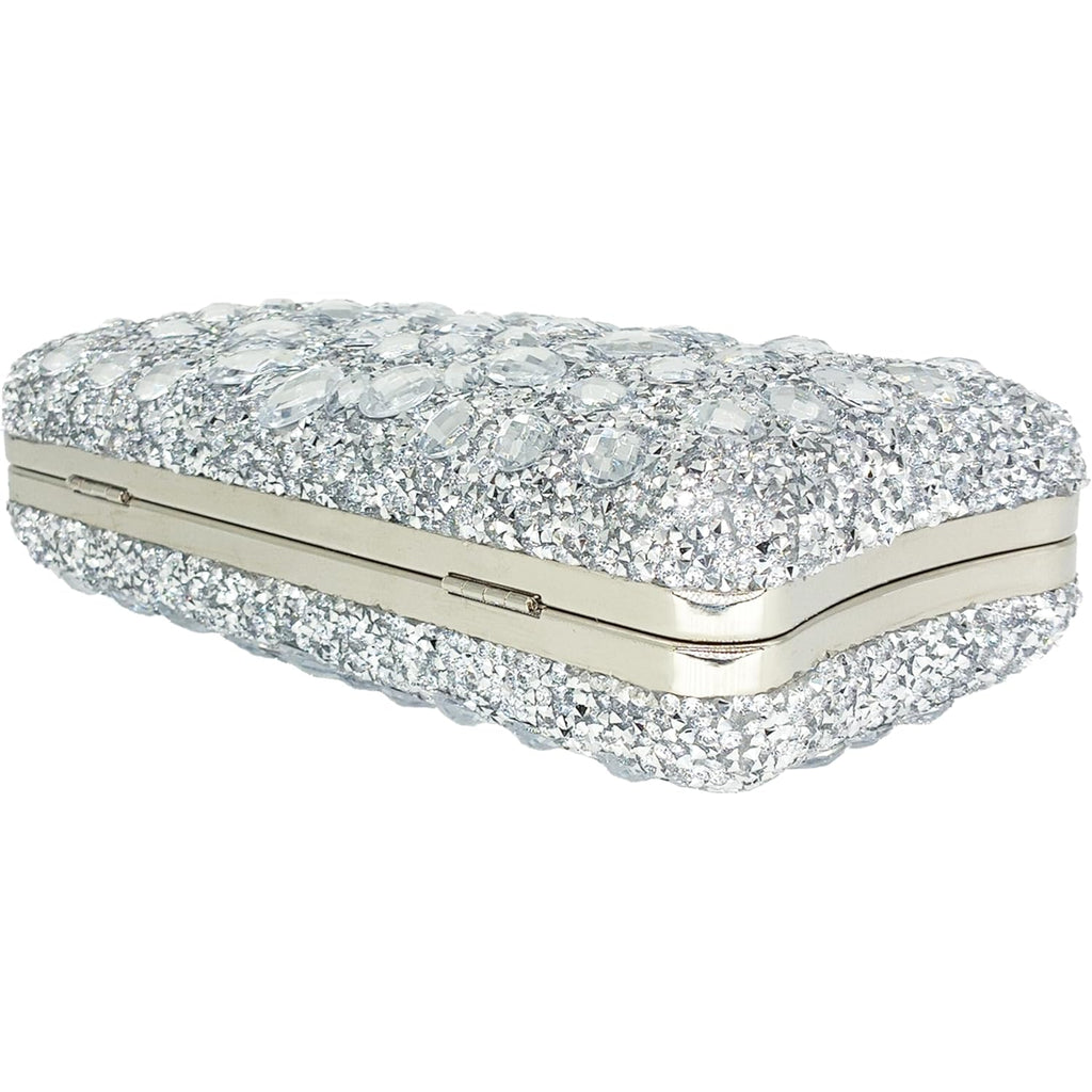 MAIRLOM Rhinestone Clutch Purses for Women Evening Wedding Formal - Pearl Clasp Handbag Crystal Gemstone Bag for Party Prom