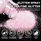 1Pc Hair And Body Glitter Spray, Shimmering Powder Sparkle Powder Makeup, Glitter Loose Sparkle Makeup For Body Highlighter,Festival Prom Rave Accessories，10G (Pastel)