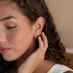 CZ Huggie Earrings for Women, Dainty Gold Earring Stacks 14K Gold Plated Small Huggie Hoop Earrings for Women Trendy Hypoallergenic Cute Unique Gold Earrings Set Fashion Gold Womens Jewelry
