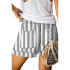 Womens Casual Drawstring Shorts Summer Elastic Waist Shorts Pocketed Pants