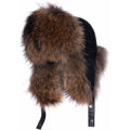Real Fox Fur Hat - Genuine Sheepskin Leather Shell, Unisex Classic Ushanka Style, Warm and Windproof for Winter