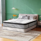 Queen Mattress, 12 Inch Hybrid Matress With Memory Foam & Individual Pocket Springs, Queen Size Mattress In A Box, Pressure Relief, Edge Support, Motion Isolation