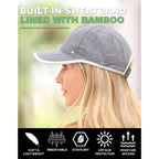 Featherlight Sports Hat. Lightweight, Quick Drying. Running, Tennis & Golf Cap for Women & Girls Graphite