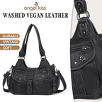 Angel Kiss Hobo Bags for Women Vegan Leather Shoulder Purses and Handbags Ladies Roomy Tote Bags Purse with Crossbody Strap