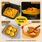 Air Fryer Liners Disposable 125Pcs, 8" Parchment Paper For 5-8Qt, Nonstick | Square Unbleached Airfryer Basket Liners,Oil-Proof, Greaseproof For Baking, Roasting, Microwave, Oven Air Fryer Accessories