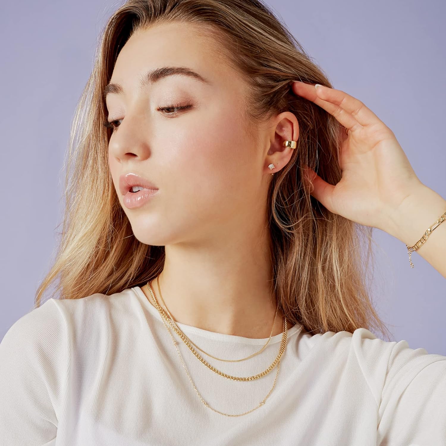 PAVOI 925 Sterling Silver Huggie Half Hoop Earrings | Hypoallergenic Minimalist Tiny Cartilage Earring