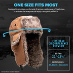 SA Company Trapper Hat Winter Hats for Men & Women | Ushanka Russian Hat | Faux Fur Hat with Ear Flap (Snow Camo)