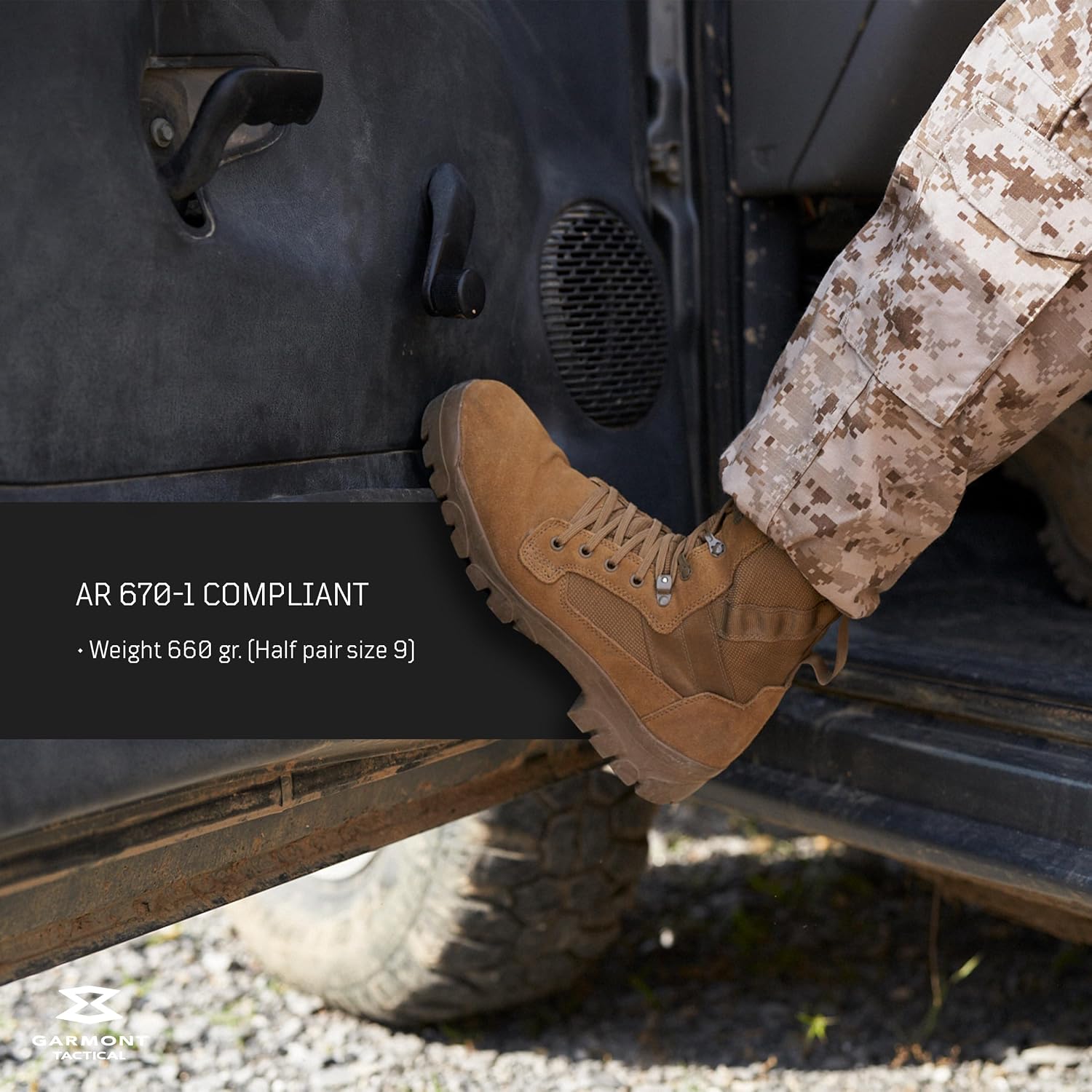 Garmont Tactical T8 Bifida Military Combat Boots For Men And Women, Army, Air Force, Ar670-1 Compliant Footwear, Suede Leather, Multi-Terrain Shoes, Coyote