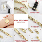 TWOPTION Womens Waterproof Wrist Watch,Women's Small Thin Analog Bracelet Quartz Watch Dainty Christmas Gifts