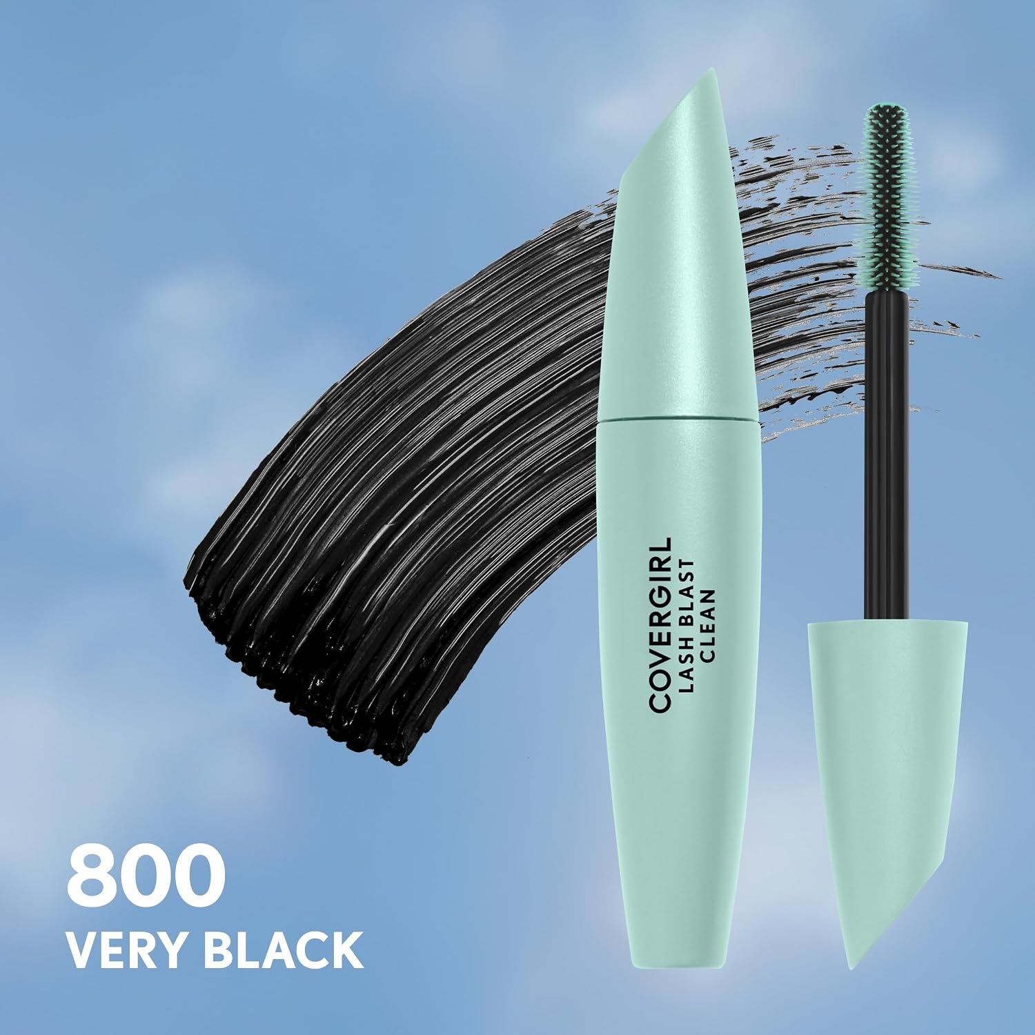 Covergirl Lash Blast Clean Volume Mascara, Vegan Formula, Volumizing, Smudge-Proof, Very Black, 1 Count