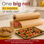 15" X 210 Ft 260 Sq.Ft Unbleached Parchment Paper For Baking – Non-Stick Brown Parchment Paper Roll With Cutter, Oven-Safe To 450°F For Cooking, Grilling, Steaming, Air Fryer By Baker'S Signature