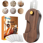 Bread Lame, Scoring Tool For Sourdough With 5 Retractable Razor Blades, Professional Dough Scorer With Magnetic Safety Design, Bread Slashing Tool, Sourdough Knife Supplies For Baking (Walnut)