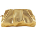 Evening Bag For Women Ruched Clutch Purse Detachable Metal Chain Crossbody Bag