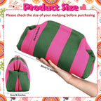 Mahjong Tile Bag Woven Clutch Purses For Women Woven Striped Dumpling Bag Summer Beach Evening Handbag For Mahjong Tile Vacation Supplies(Pink And Green,Thick Lines)
