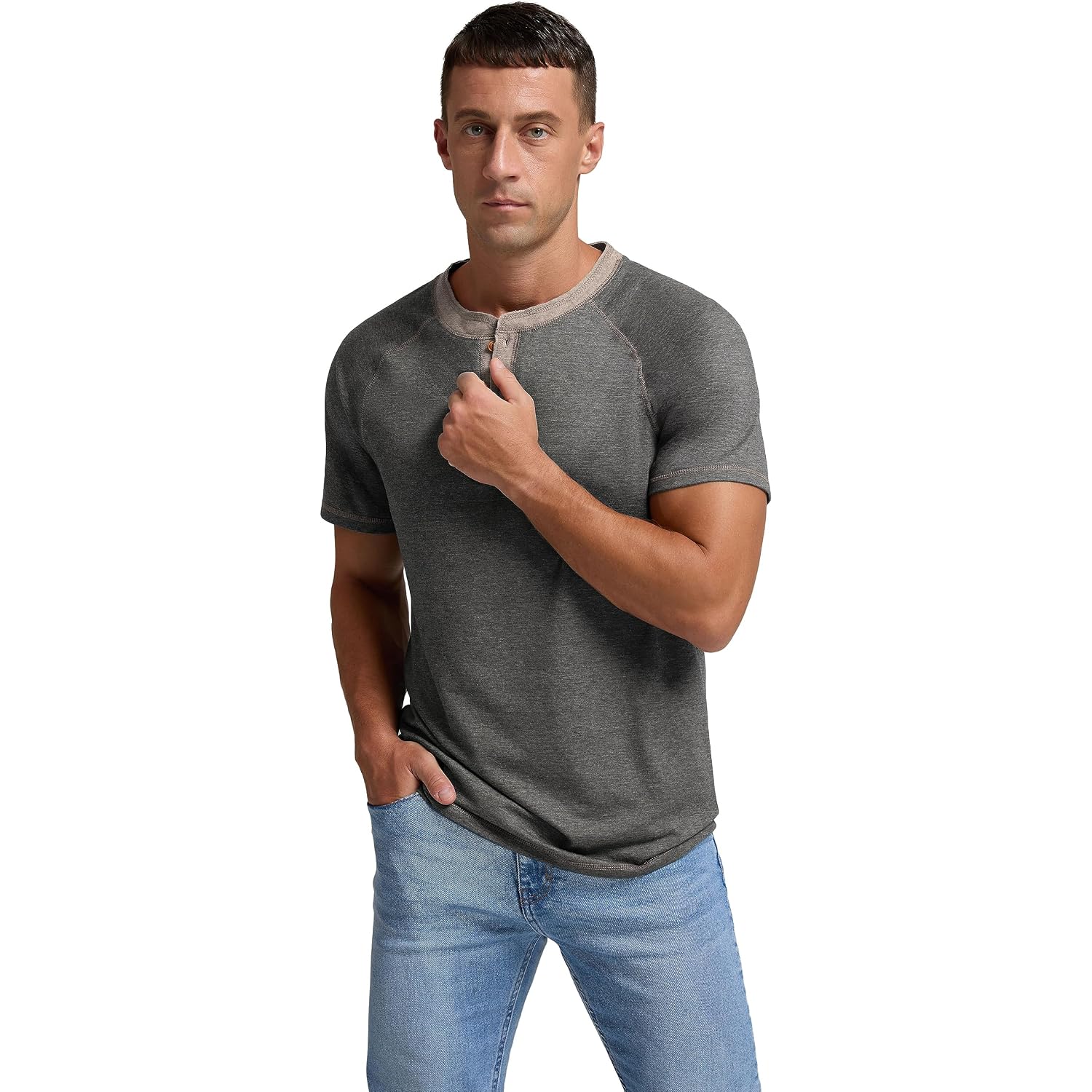 Sailwind Mens Henley Long/Short Sleeve T-Shirt Cotton Casual Shirt