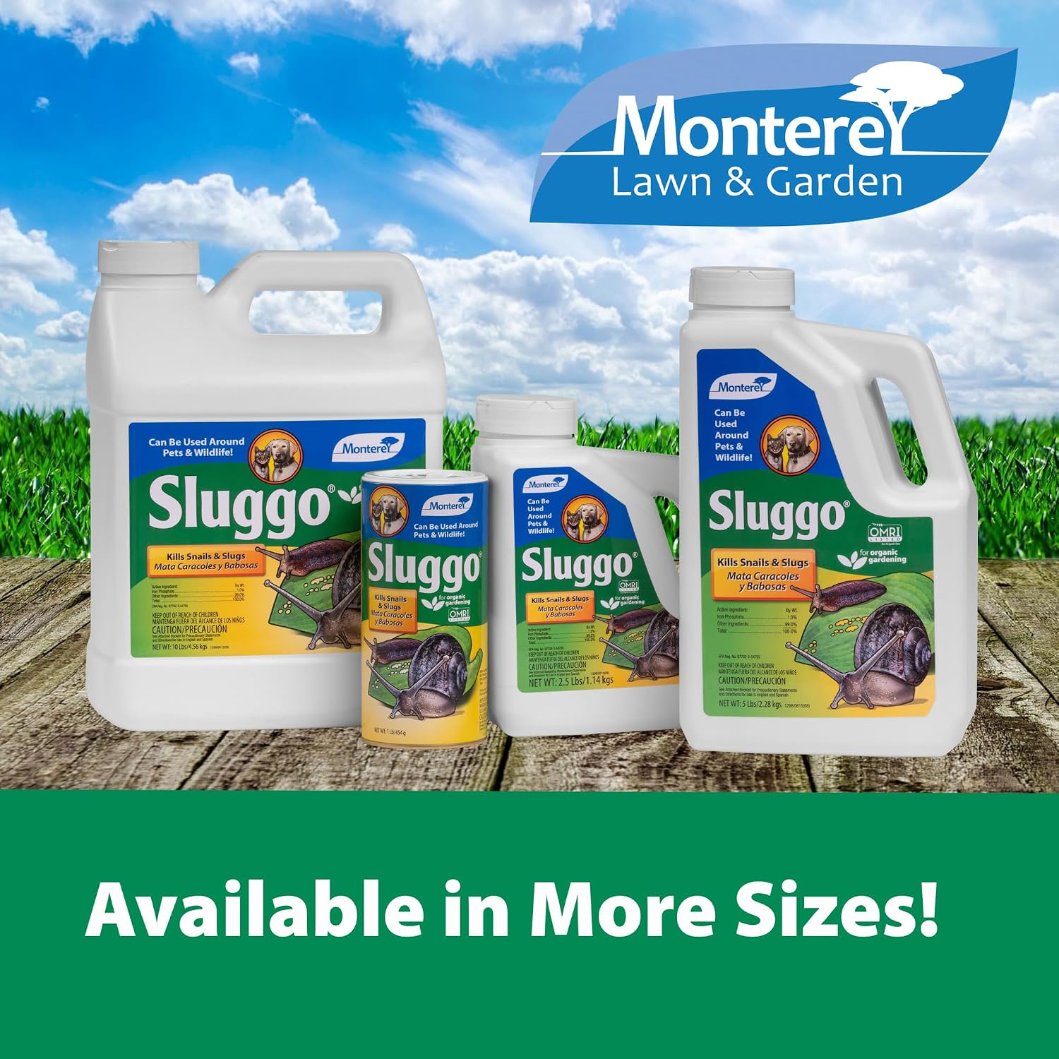 Monterey Sluggo Snail & Slug Killer Bundled With Measuring Spoon - Omri Listed For Organic Gardening - Wildlife And Pet Friendly - 2.5 Lb Jug