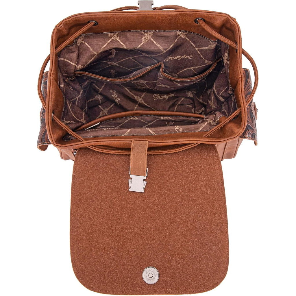 Montana West Wrangler Backpack Purse For Women Men Western Backpack Floral Tooled Travel Bags