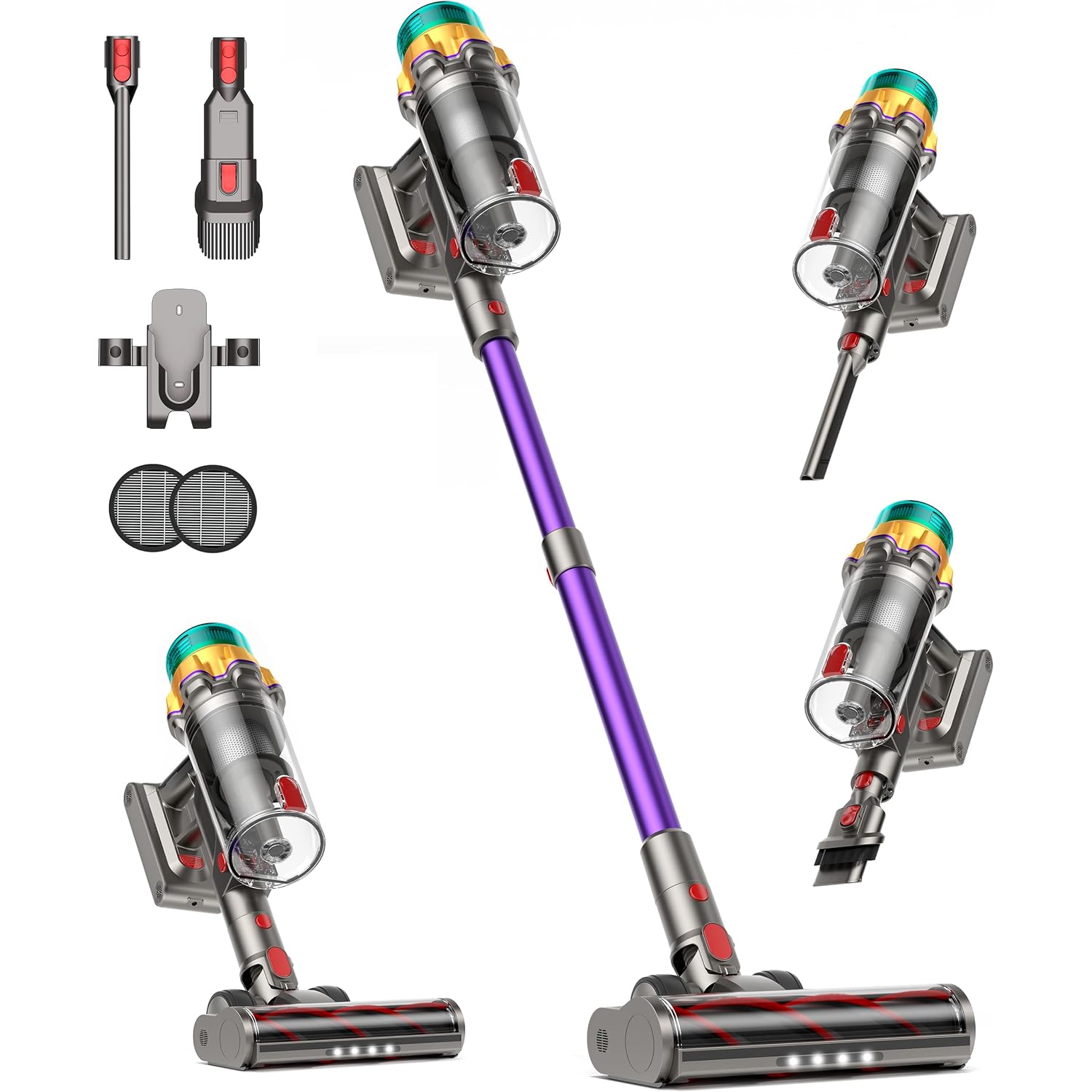 Cordless Vacuum Cleaner, 55Kpa 650W 70Mins Extra-Large Dust Cup Cordless Stick Vacuum, Rechargeable Vacuum Cleaner With Self-Standing, Vacuum Cleaners For Home, Hardwood Floor, Carpet, Pet Hair