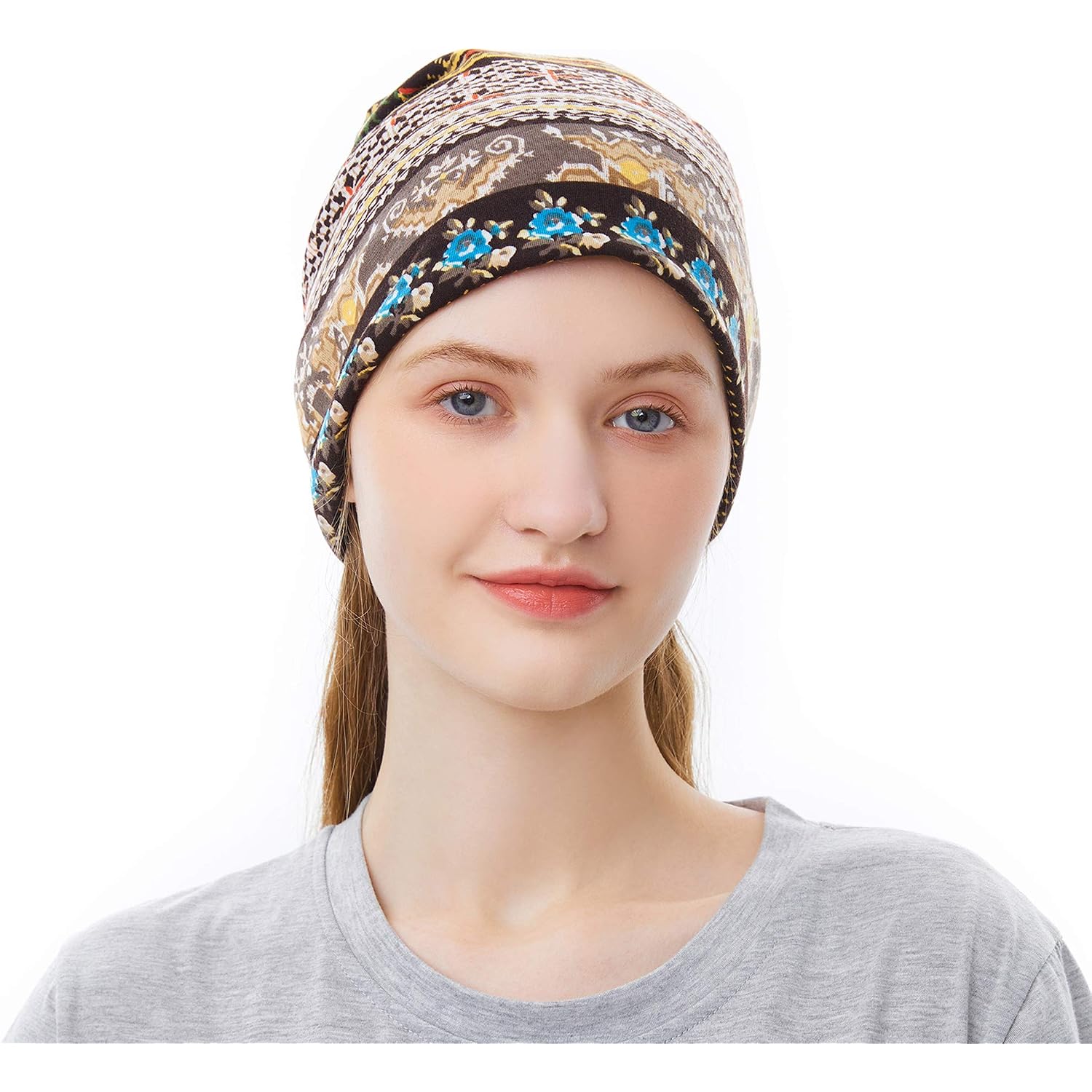 Cotton Slouchy Beanie Hip-Hop Soft Lightweight Running Beanie Adult Skull Hats Cap for Men Women Multicolor1-4pk