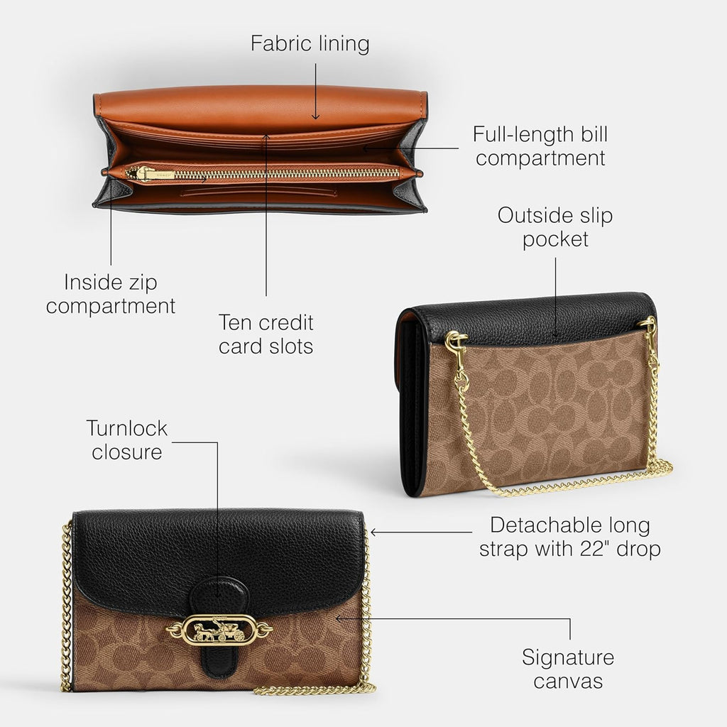 Coach Women's Signature Elle Hardware Chain Crossbody