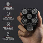 Remington Balder Pro XR7000 Head Shaver for Bald Men, Cordless Electric Razor, 5 Dual Track Rotary Blades, Waterproof Wet/Dry, Lithium Rechargeable, Hair Capture Chamber, Pop-Up Trimmer
