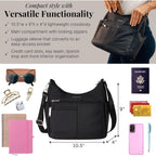 Baggallini Women's Securtex Anti-theft Free Time Crossbody Bag | Securtex, Anti-Theft