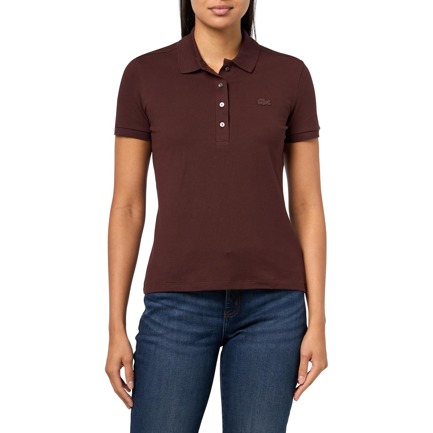 Women's L.12.d Slim Fit Stretch Mini Piqué Polo Shirt