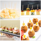 Damuzhi 1000 Count Bamboo Toothpicks Barbecue, Fruits And Teeth Cleaning - Round Double-Pointed Wooden Toothpicks, For Appetizers,Olives