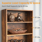 Sweetcrispy Industrial 5 Shelf Bookcase - Large 53 Inch Tall Floor Standing Open Bookshelf For Home Office, Living Room, And Bedroom Storage, Classic White