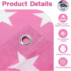 Custom Pink American Us Flag With Picture, Personalized Funny Flags With Face Image Logo Photo Text Single Sided Customized Flag Tapestry For Bedroom Dorm Room Decor Garden, 2X3 3X5 4X6 5X8 Ft