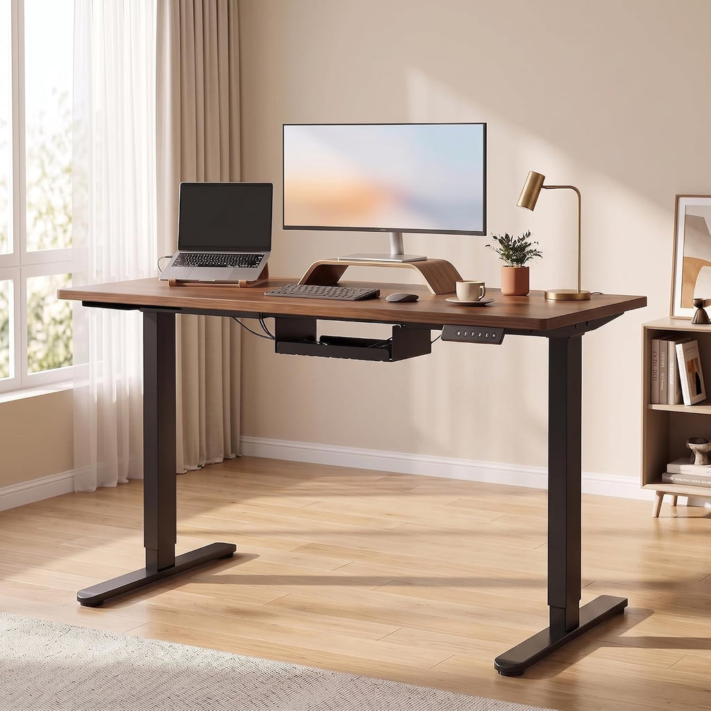 Ergear Dual Motor Standing Desk Frame, Electric Adjustable Legs Compatible Desktop Size 44″-90″, 264 Lbs Weight Capacity, 4 Memory Height Settings Stand Up Desks Base, Black Frame Only