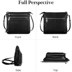 befen Genuine Leather Crossbody Bags for Women, Anti-Theft Shoulder Purse with Built in RFID Wallet for Travel