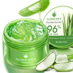 Aloderma Aloe Vera Gel Made Within 12 Hours Of Harvest With 96% Pure Organic Aloe Vera For Skin, Scalp, & Hair, Soothing Aloe Face Moisturizer, Multipurpose, Hydrating Aloe Gel, 7.05Oz