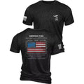 Nine Line Old Glory Flag Schematic T-Shirt For Men, Patriotic American Flag Freedom Shirt, Usa Made Veteran Owned Apparel