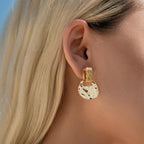 MUYAN Gold Clip On Drop Earrings for Women Non Piercing Dangle Earrings Fashion Jewelry