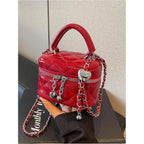 Women'S Quilted Zipper Crossbody Handbags Y2K Top Handle Small Bucket Bags Designer Satchel Purses