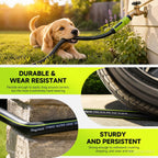 Garden Hose 50Ft, Non-Expandable Heavy Duty Water Hose With 10 Function Sprayer, Flexible, Leakproof, Kink Resistant & Hybrid Hose For Yard, Outdoor, 600 Psi