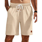 Coofandy Mens Summer Beach Shorts Casual Elastic Waist Drawstring Short Vacation Shorts With Pockets