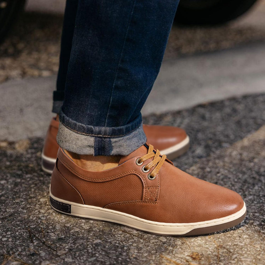 Jousen Men'S Fashion Sneakers Classic Retro Casual Shoes For Men Breathable Business Dress Sneaker