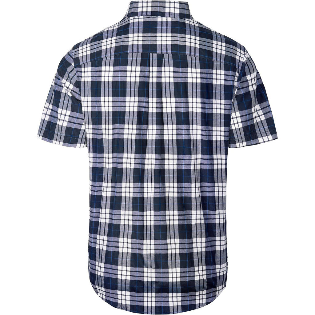 Alimens & Gentle Mens Plaid Short Sleeve Button Down Shirts Cotton Regular Fit Casual Gingham Shirts