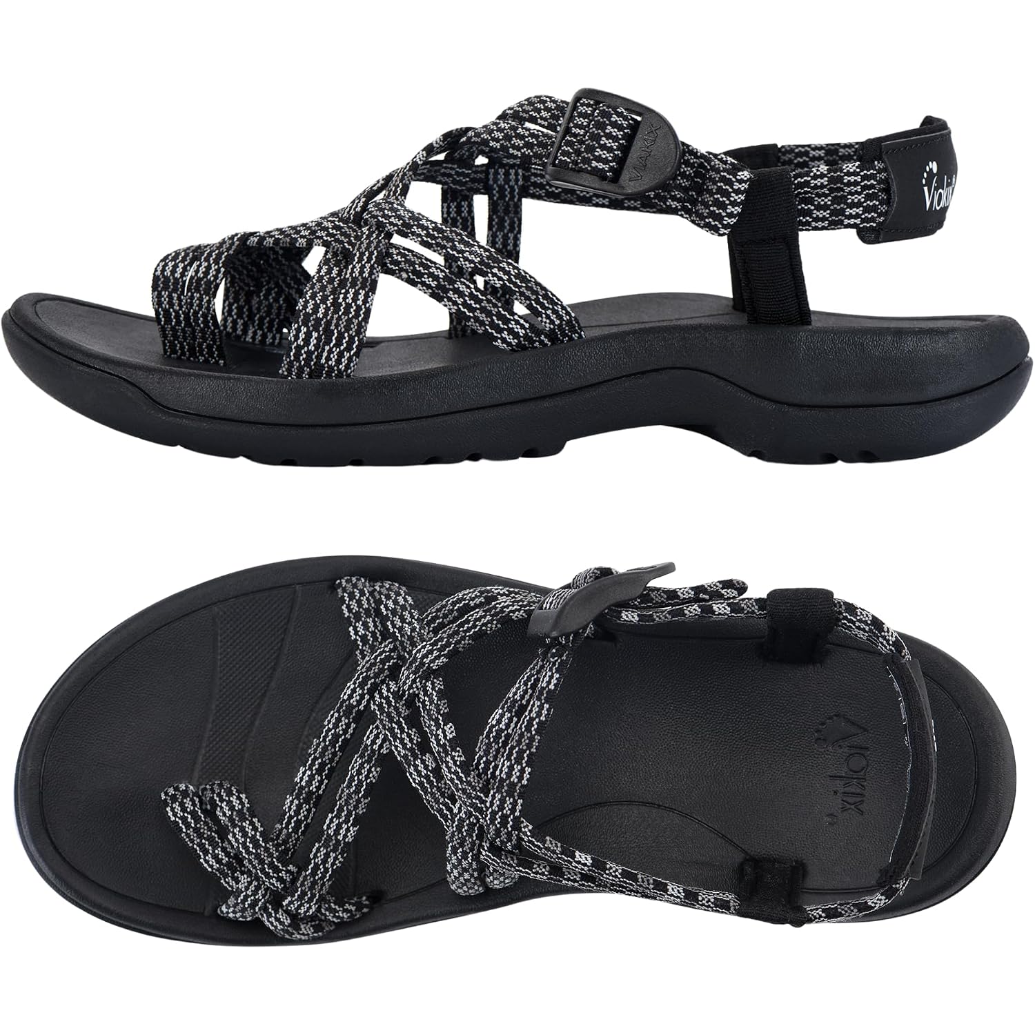 Viakix Womens Walking Sandals: Cute Stylish Comfy Athletic Sport Outdoor Hiking Sandal For Trekking Water Wide Width Beach