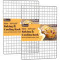 Cooling Racks For Cooking And Baking - 2 Pcs 10" X 15" Grid Wire Baking Rack For Oven Cooking, Baking, Grilling, Roasting - Dishwasher Safe Bacon Rack - Fits Jelly Roll Cookie Sheet Pan