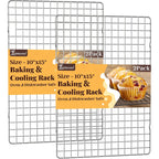Cooling Racks For Cooking And Baking - 2 Pcs 10" X 15" Grid Wire Baking Rack For Oven Cooking, Baking, Grilling, Roasting - Dishwasher Safe Bacon Rack - Fits Jelly Roll Cookie Sheet Pan
