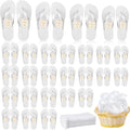 Unittype 24 Pairs Flip Flops Bulk For Wedding Guest Slippers Wedding Flip Flops With Cards Bags For Pool Beach Party